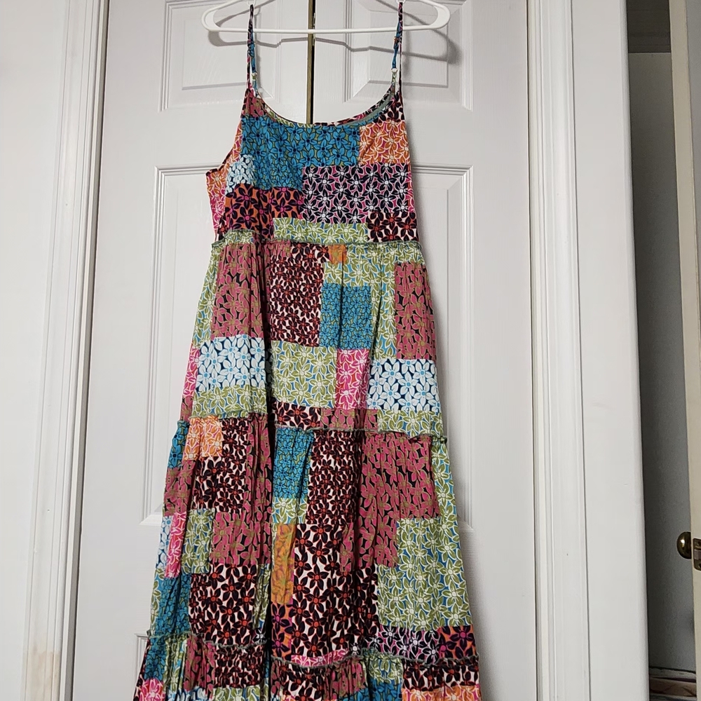 Colorful Patchwork Maxi Dress